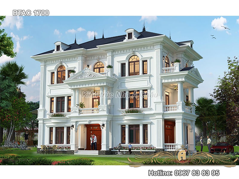 Biệt thự nhà phố tân cổ điển 3 tầng đẹp ở Nghệ An – BTAC 1700