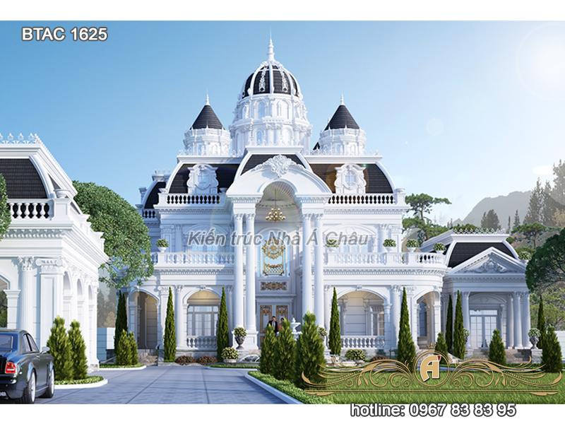 Mẫu biệt thự trắng tân cổ điển sang trọng bậc nhất 2020 – BTAC 1625