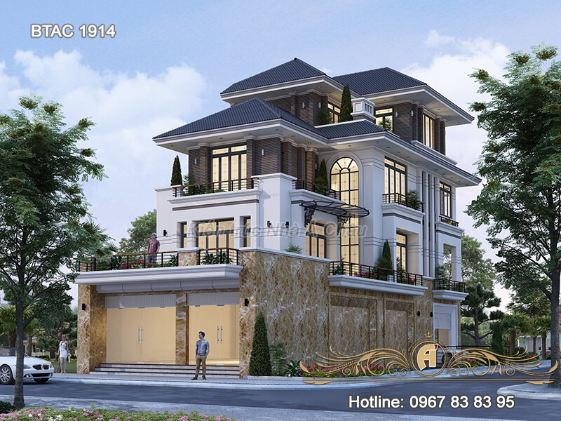 Thiết kế biệt thự hiện đại kết hợp kinh doanh tại Hưng yên – BTAC 1914