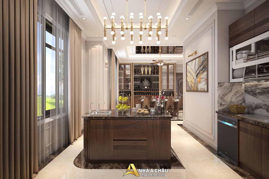 noi that phong bep biet thu tan co dien nac 4015 5