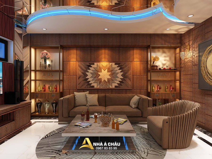 noi that phong karaoke biet thu tan co dien nac 4015 3