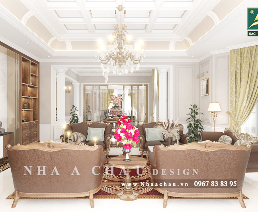 noi that phong khach biet thu tan co dien bac giang nac1615. 3