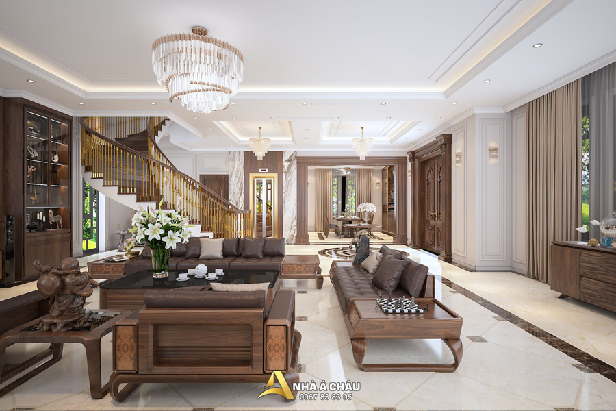 noi that phong khach biet thu tan co dien ha noi du an nac4015 2