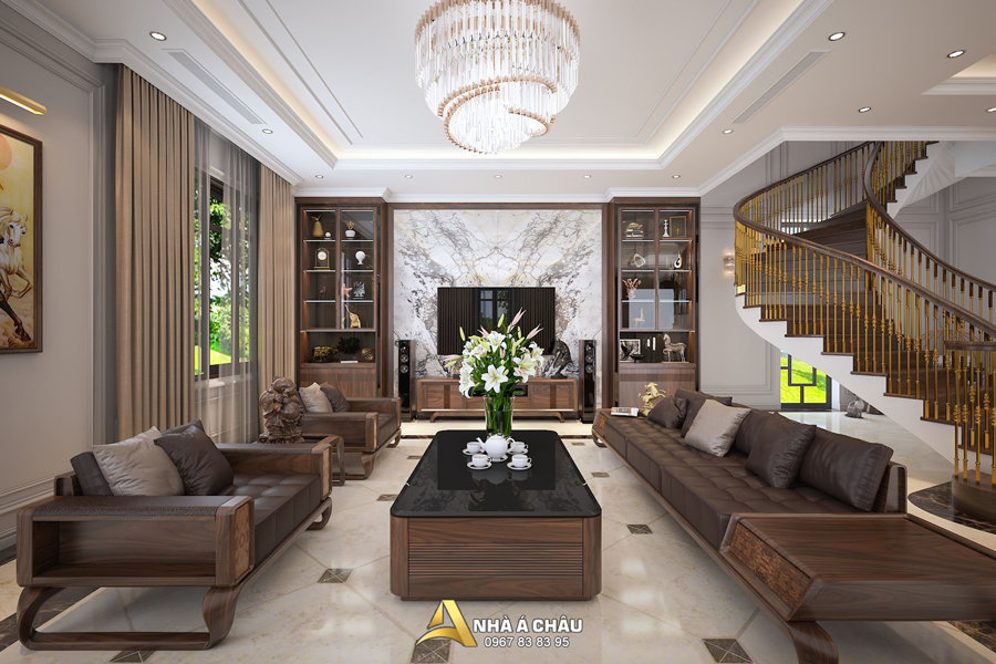 noi that phong khach biet thu tan co dien ha noi du an nac4015