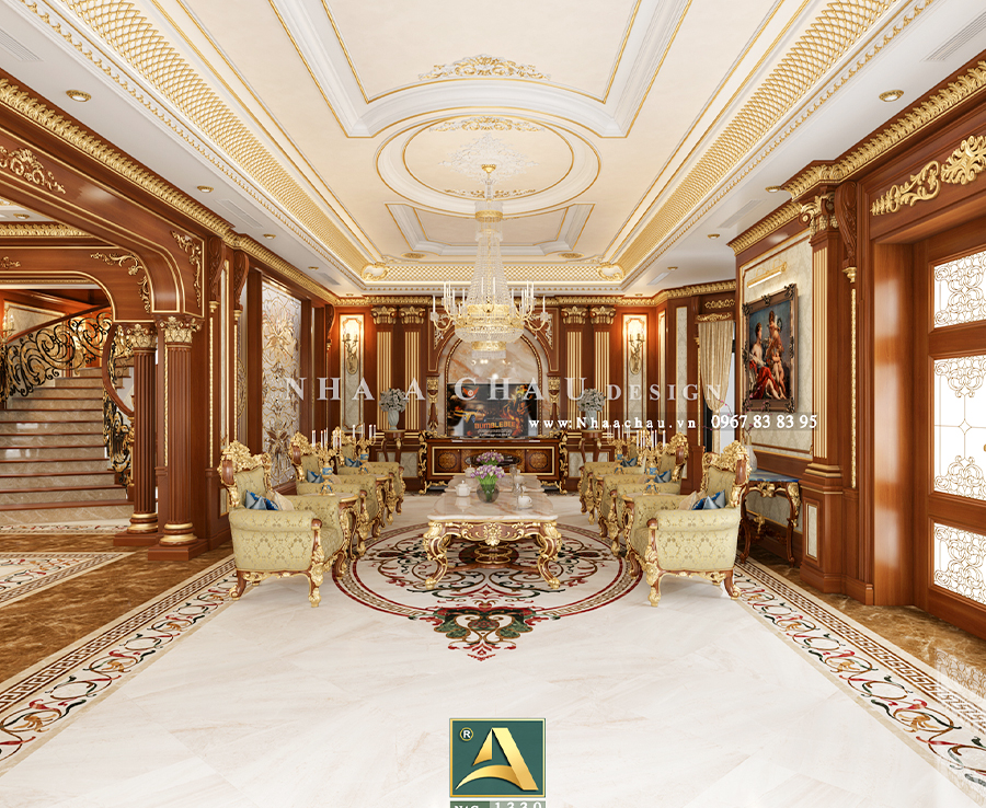 Thiết kế nội thất phòng khách sang trọng tại Quảng Ninh - công trình NAC1330