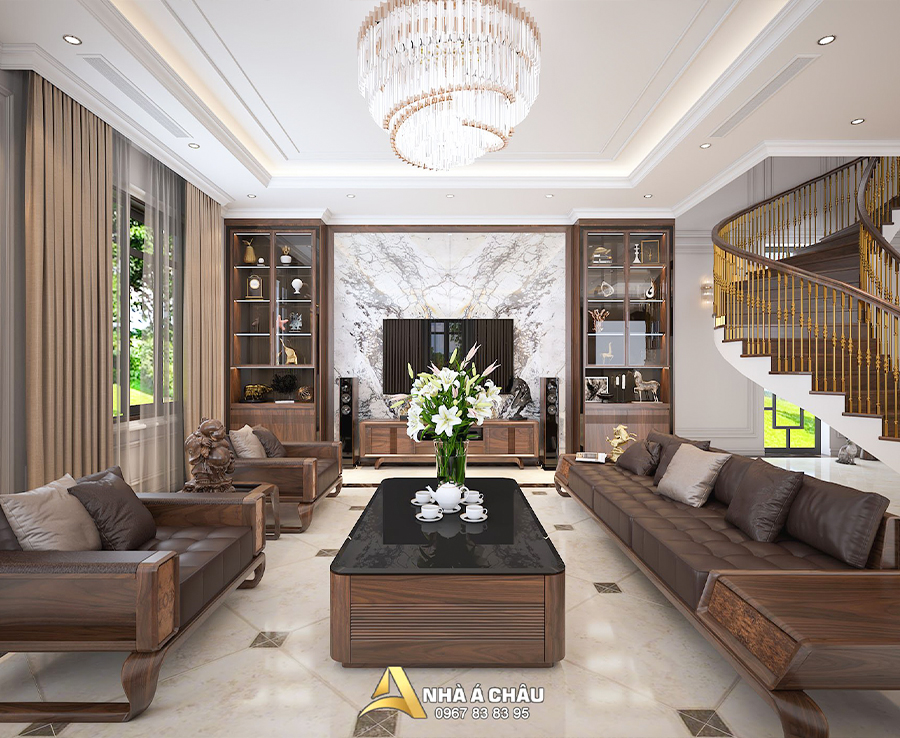 Thiết kế nội thất biệt thự tân cổ điển Hà Nội – Dự án NAC4015