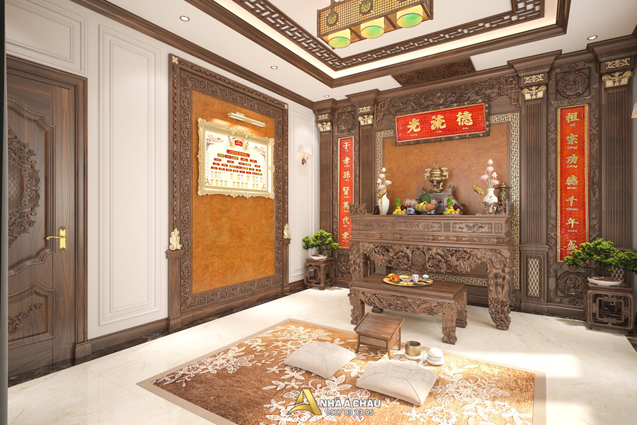 noi that phong tho biet thu tan co dien nac 4015 2