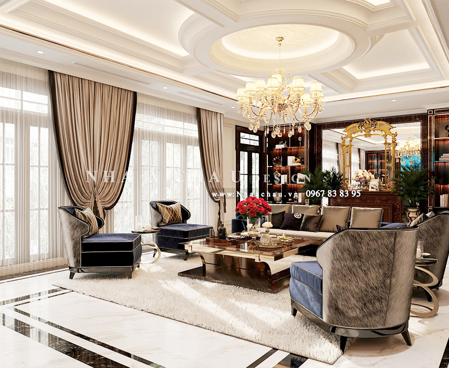 Thiết kế nội thất biệt thự tân cổ điển Thanh Hóa - Dự án NAC2205
