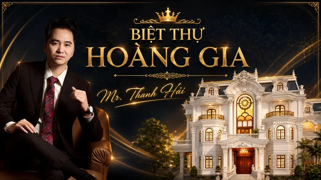 Mẫu biệt thự hoàng gia tân cổ điển mái Mansard sang trọng